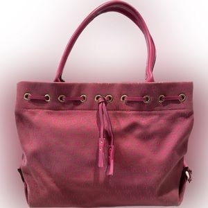 Dooney & Bourke Pink Canvas Large Tote